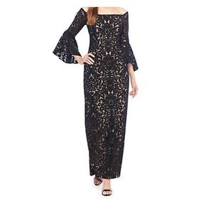 Xscape Off the Shoulder Flocked Lace Gown
1557X